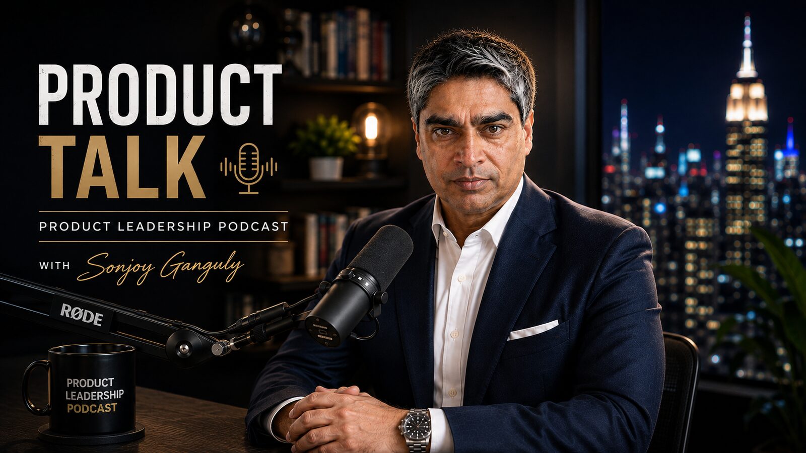 Sonjoy Ganguly recording the Product Talk podcast
